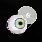 Side Glance Light Green Sew On Glass Eyes