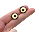 16mm Yellow Heron Glass Bird Eyes