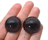 High Domed Dark Brown Swan Glass Eyes