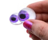 High Domed Side Glance Purple Human Glass Eyes