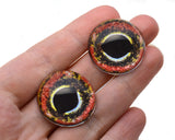 High Domed Komodo Dragon Glass Creature Eyes