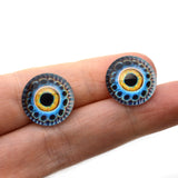 16mm Kraken Sea Creature Glass Eyes in Blue and Yellow