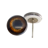 Medium Brown Dog Eyes on Wire Pin Posts