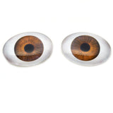Medium Brown Doll Oval Glass Eyes