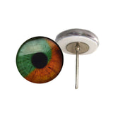 Orange and Green Eyes on Wire Pin Posts
