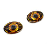 Golden Cyberpunk Oval Glass Eyes