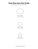 oval glass eye sizes