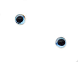 6mm Pale Blue and Orange Glass Fish Eyes