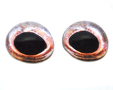 High Domed Peach Colored Fish Glass Eyes