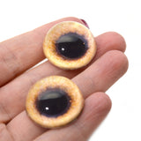 High Domed Tan Pheasant Glass Eyes