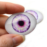 Pink and Purple Human Doll Oval Glass Eyes