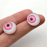 Pink Side Glance Human Glass Eyes