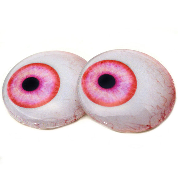 Pink Side Glance Human Glass Eyes