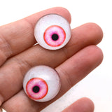 Pink Side Glance Human Glass Eyes