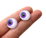 16mm Purple Side Glance Human Glass Eyes