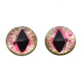High Domed Red and Green Dragon Glass Eyes