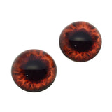 High Domed Rich Deep Brown Human Glass Eyes