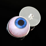 Side Glance Blue Sew on glass eyes