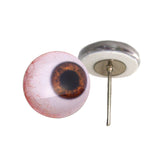 Side Glance Brown Eyes on wire pin posts