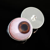 Side Glance Brown Sew on Eyes