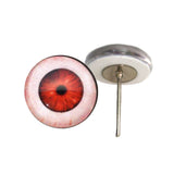 Sinister red vampire eyes on wire pin posts