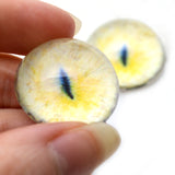 High Domed Yellow Sphynx Realistic Cat Glass Eyes
