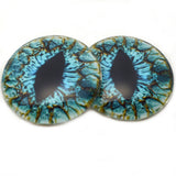 Turquoise Blue Dragon Glass Eyes
