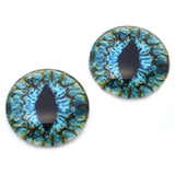 Turquoise Blue Dragon Glass Eyes
