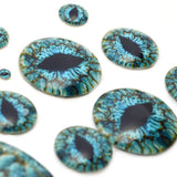 Turquoise Blue Dragon Glass Eyes