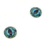16mm Turquoise Blue Dragon Glass Eyes