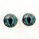 Turquoise Blue Dragon Sew-on eyes