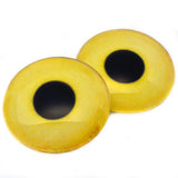 Yellow Snow Owl Glass Bird Eyes