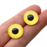 16mm Yellow Snow Owl Glass Bird Eyes
