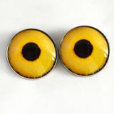 Yellow sparrow hawk sew-on eyes