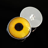 Yellow sparrow hawk sew-on eyes