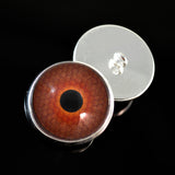 Sew On Buttons Amber Honeycomb Glass Eyes