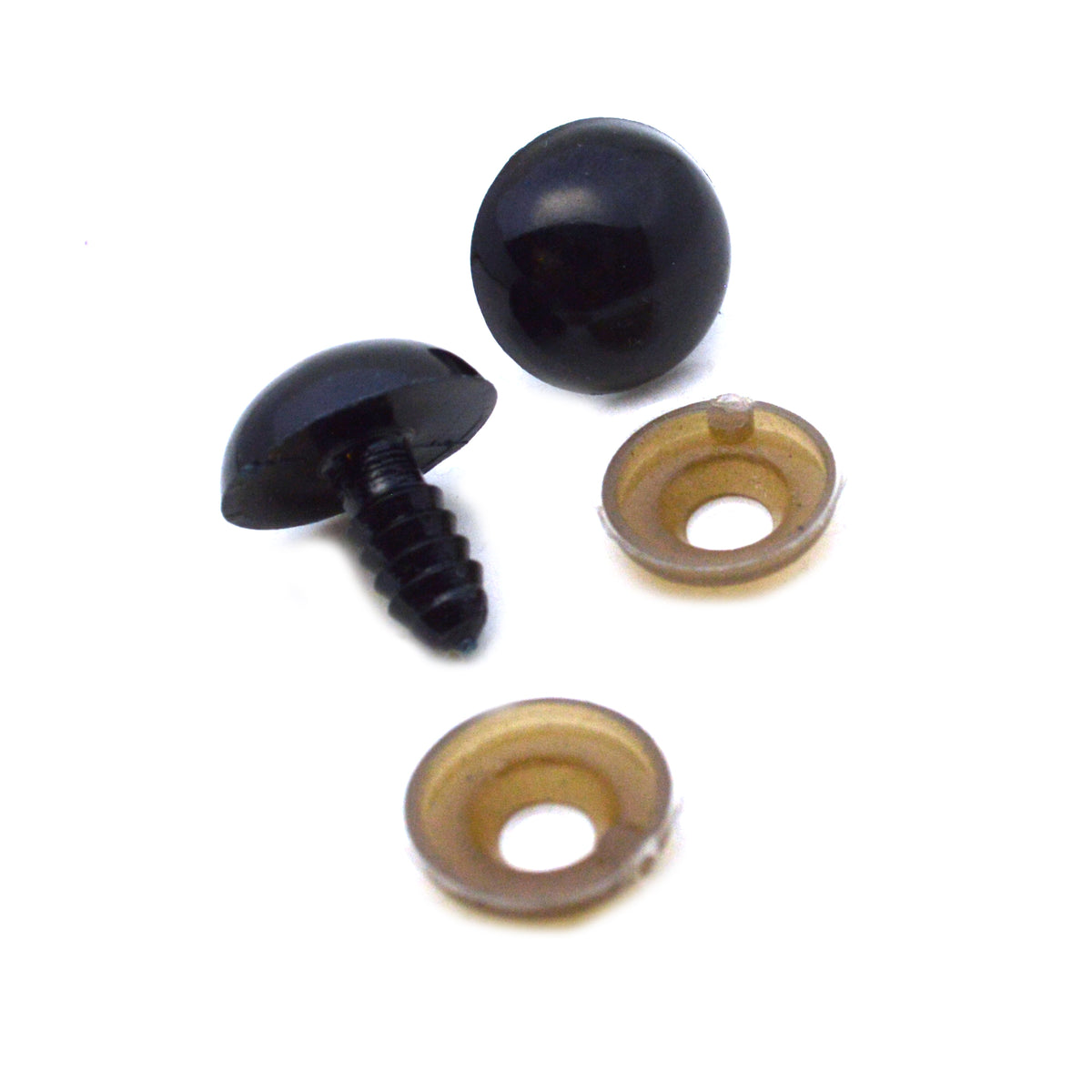 16mm Solid Black Plastic Safety Eyes Handmade Glass Eyes