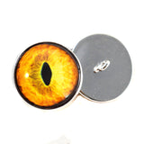 Sew On Buttons Goldenrod Tabby Realistic Cat Glass Eyes