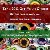High Domed Yellow Dragon Monarch Butterflies Glass Eyes