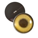 Sew On Buttons Gold Metallic Glass Eyes