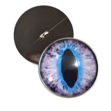 Sew On Buttons Purple and Blue Cat or Dragon Glass Eyes