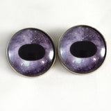 Sew On Buttons Purple Unicorn Glass Eyes