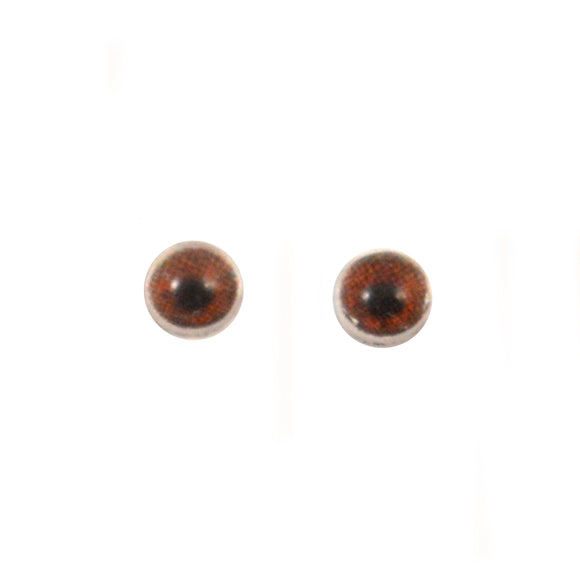 4mm Miniature Dark Brown Doll Glass Eyes