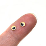 4mm Super Small Light Brown Wolf Tiny Animal Glass Eyes