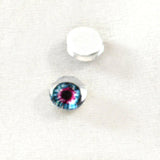 6mm Pink and Blue Doll Glass Eyes with Whites
