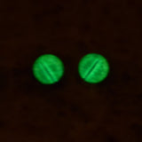 8mm Glow in the Dark Green Dinosaur Glass Eyes