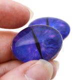 Dark Blue and Purple Dragon Oval Glass Eyes