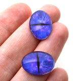 Dark Blue and Purple Dragon Oval Glass Eyes