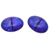 Dark Blue and Purple Dragon Oval Glass Eyes