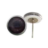 Dark Brown Raccoon Eyes on Pin Posts